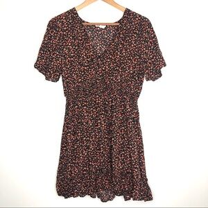 Easel Ditsy Floral Short Sleeve Mini Dress